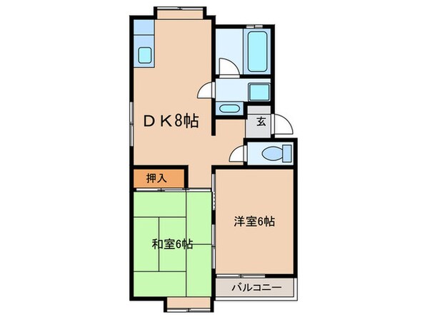 コーポ林の物件間取画像